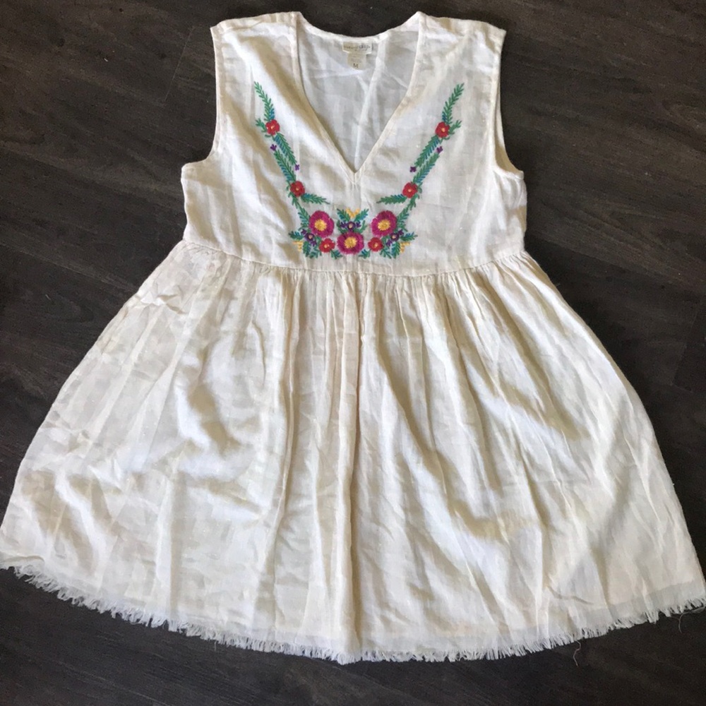 Natural Life Embroidered Linen Sundress
